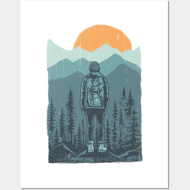 Hiker Wall Art by quilimo